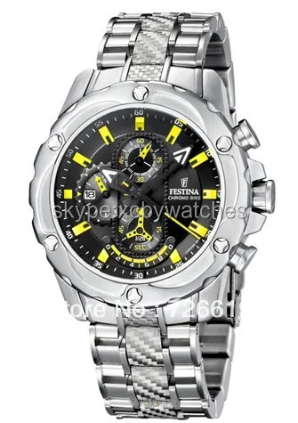 Festina F16525/2 Men's Quartz Watches 2014 Tour de France Chrono Bike  Sports Style Chronograph Black Dial Stainless Steel Bandfr | Наручные часы  | АлиЭкспресс