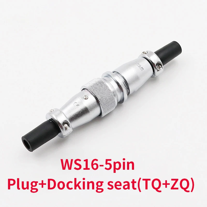 

WS16 Connectors 5 pin High Voltage Connector Plug Socket IP68 Waterproof Shockproof Industrial Power Connector
