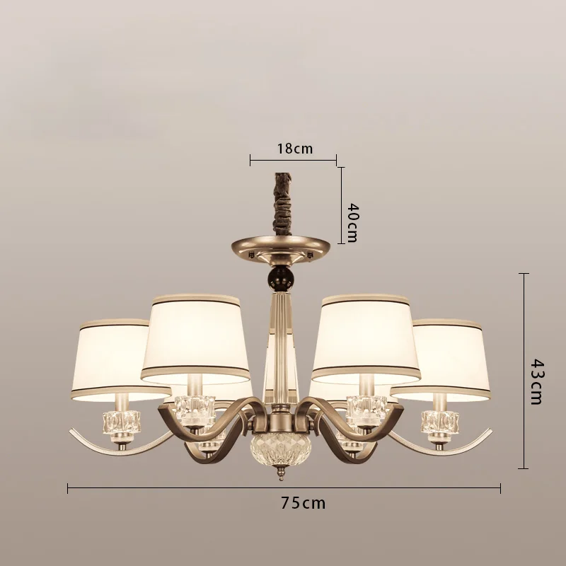 Itoon Post современная светодиодная люстра, скандинавский светильник ing, лампа для гостиной, спальни, декоративный светильник, роскошная стеклянная ткань, белые бронзовые люстры - Цвет абажура: 6 lights chandelier