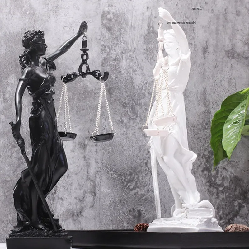 Статуэтка богини справедливости греческая ярмарка статуя ангелов из смолы искусство и ремесло украшение дома художественная скульптура украшения R288