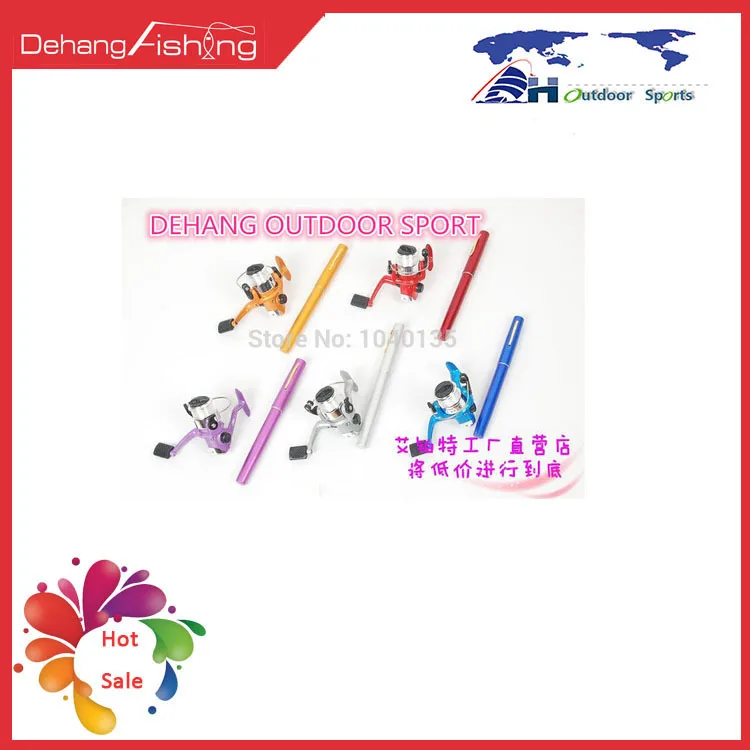 

Free Shiping Wholesale Child MINIi Steel  Pole Lure Rod Spinning Wheel Set  Ice Fishing Rod