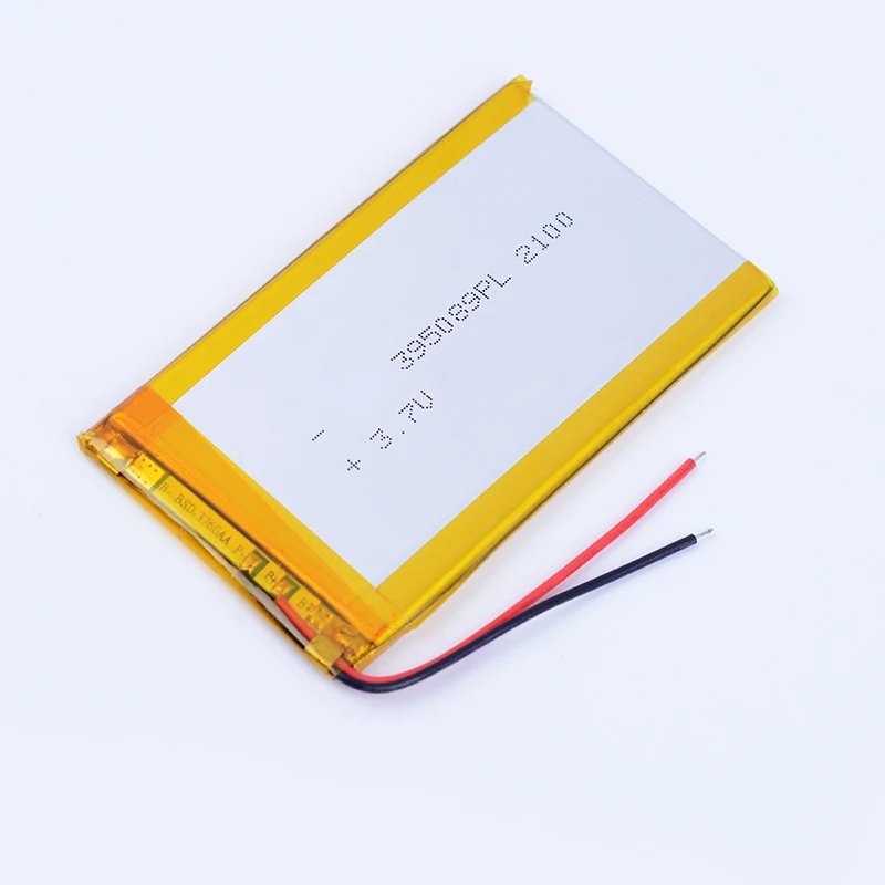 

395089 3.7V 2100mAh Rechargeable li Polymer Li-ion Battery For tablet PC GPS DVR Car recorder DVD power bank 395089PL 405090