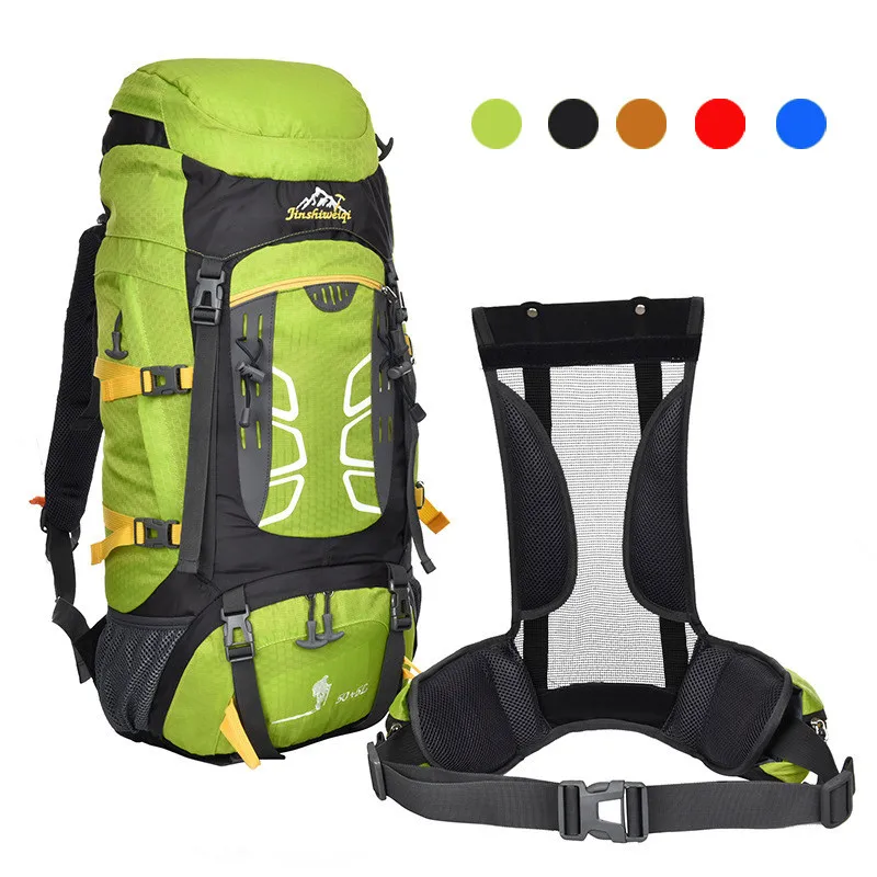 

Sports bag 60x33x20cm backpack 55L Outdoor Backpack Hiking Bag Camping Travel Waterproof Pack Mountaineering Tactical Backpack