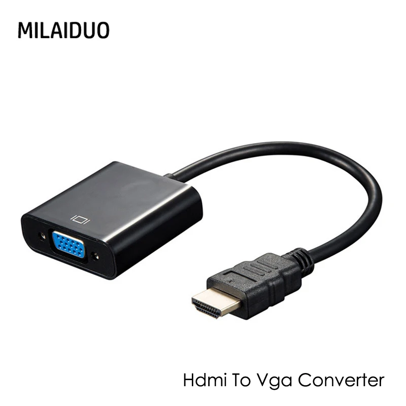 Высококачественный адаптер hdmi vga штекер в конвертер с разъемом кабель 1080 P