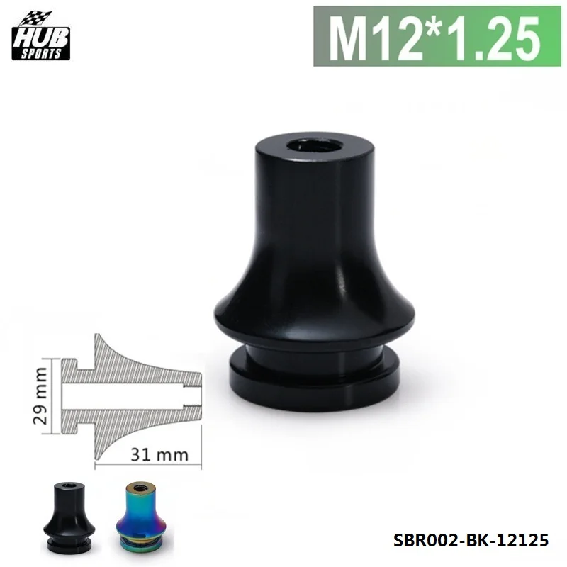 

M12X1.25 Shift Knob Boot Retainer/Adapter For Most Mitsubishi Mazda Nissan Gear Shifter Lever Black,Neo Chromati HU-SBR002-12125