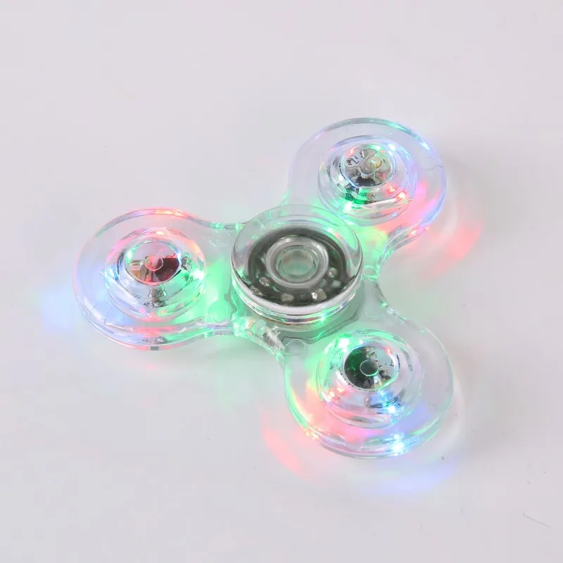 

LED Light Finger Spinner Fidget EDC Tri For Kids Autism ADHD Anxiety Stress Relief Toy Puzzle