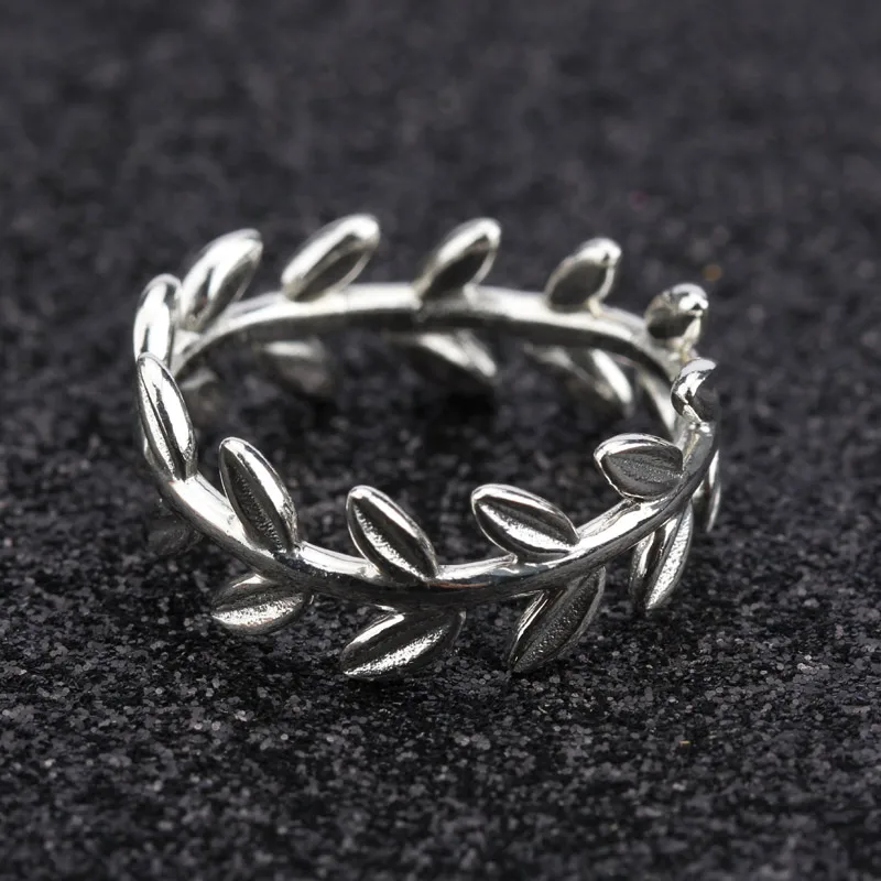 Women Ring Laurel Wreath Laurel Leaves Ring 100% Fine 925 Sterling