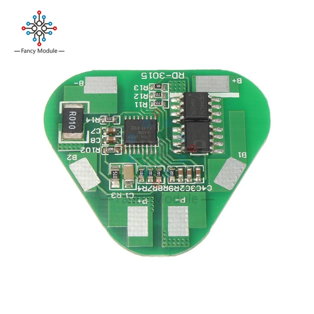 3S литий-ионная батарея Защитная печатная плата 3 ячеек PCB 10,8 V-12,6 V 3S2P