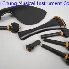 1 Набор скрипки из черного дерева фитинги 4/4, красивый bedeck, часть музыкального инструмента