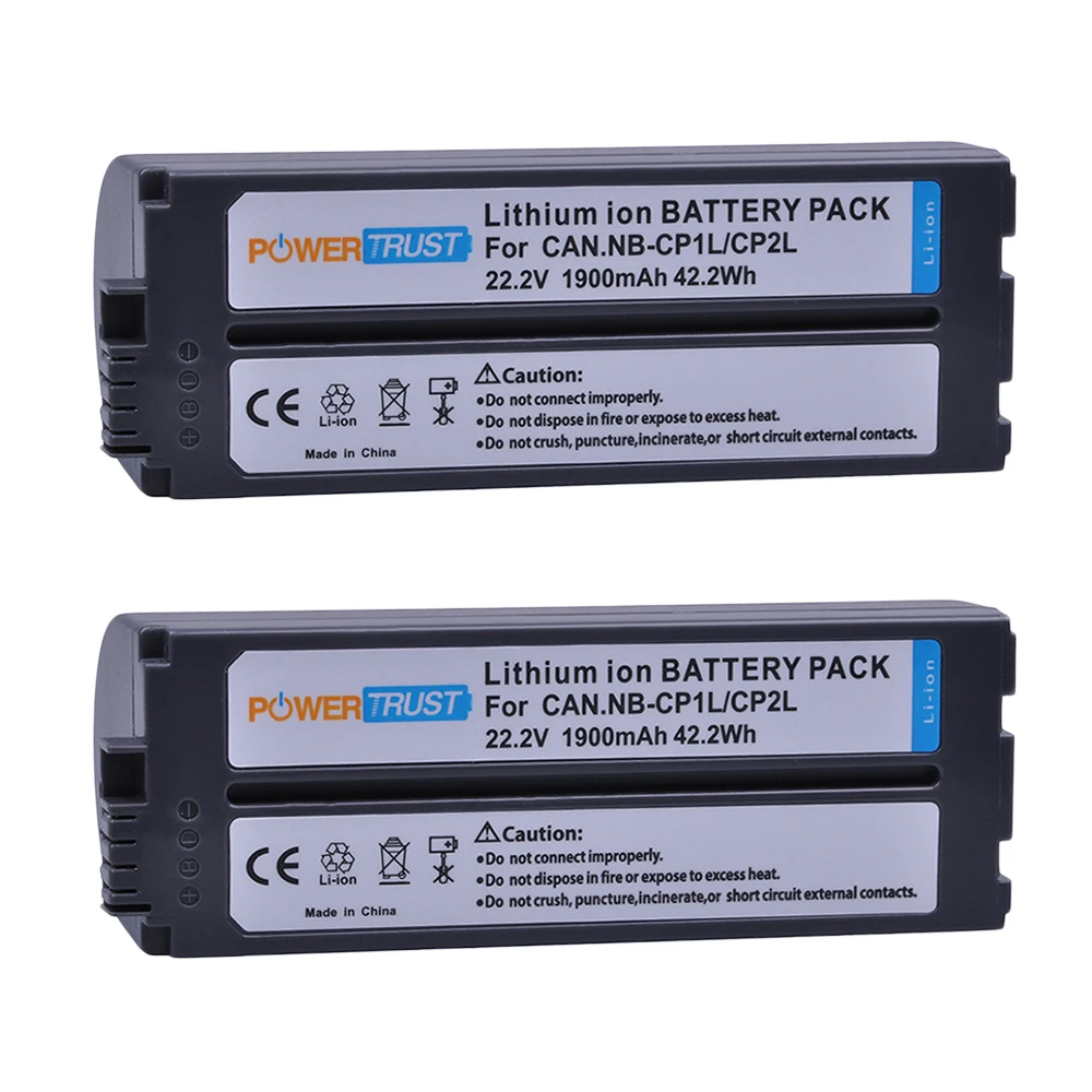 

PowerTrust 2Pcs NB-CP2L CP2L NB-CP1L Battery for Canon SELPHY CP100 CP200 CP220 CP330 CP400 CP510 CP600 CP710