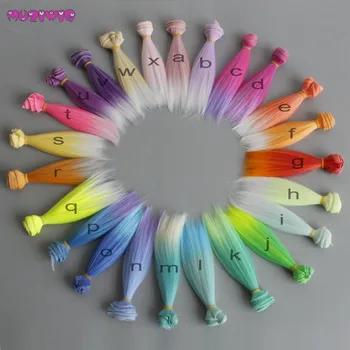 

1pc 15cm Straight Wigs Hair Wefts Extensions for BJD Dolls DIY Accessories