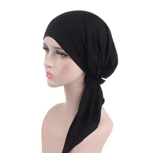 Haimeikang женский цветочный тюрбан длинный обернутый головной шарф дамский хиджаб Кепка мусульманский головной убор банданы модные аксессуары для волос