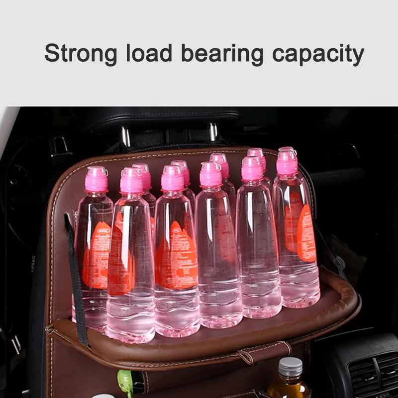 

Car Backseat Protective Cover Organizer with Tablet Holder Foldable Tray for Vehicle PU Seat NR-shipping