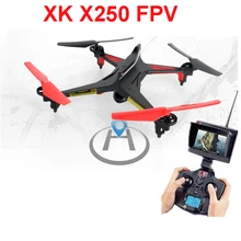 XK X250 FPV Verion с 720 P Камера и Монитор 4CH 6 Ось RC Quadcopter RTF Совместим С Futaba S-FHSS