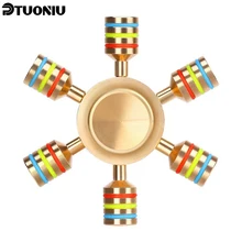 COOLESTSTARTR ainbow Finger Spinner ручной Спиннер латунный Металл для аутизма взрослых Антистресс игрушка Спиннер