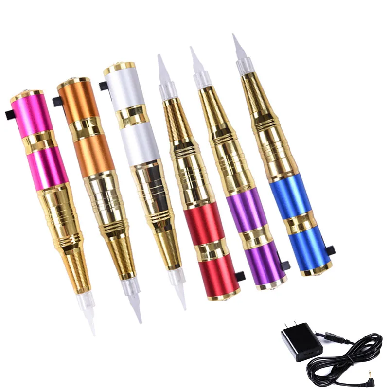 Charging Dermografo Universal Permanent Makeup Kit Eyebrow Lip Liner Tattoo Machine Tattoo Pen With