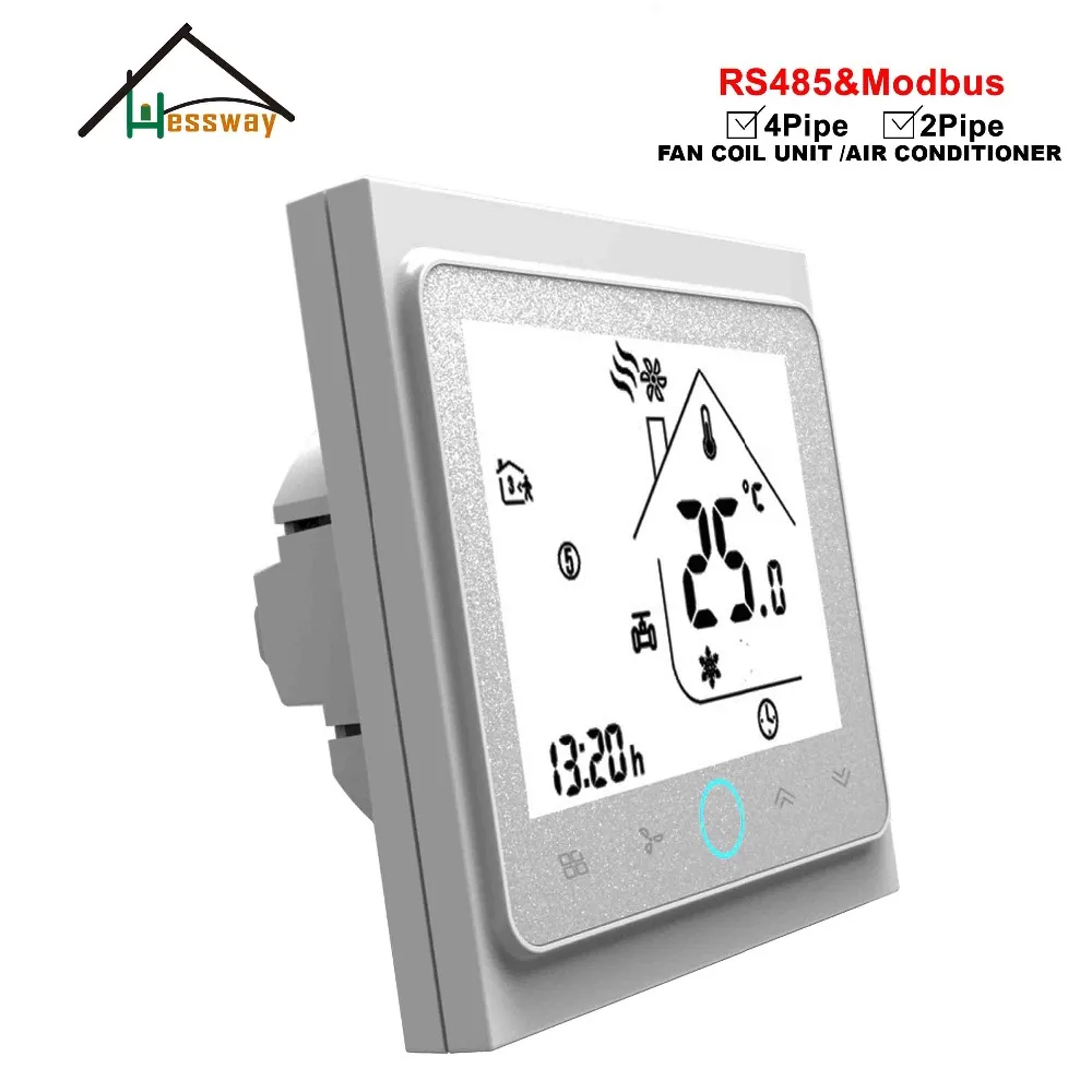 HESSWAY 2p air conditioning THERMOSTAT RS485/MODBUS RTU communication for 0-10V proportional signal control Valve switch