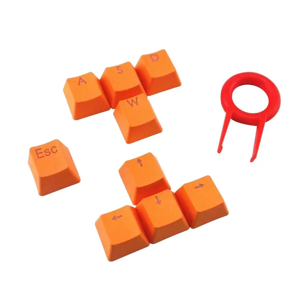 

Gaming PBT Keycaps For Mechanical Keyboard Orange DoubleShot Injection FPS Keycap Set with Key Puller For Replacement DIY