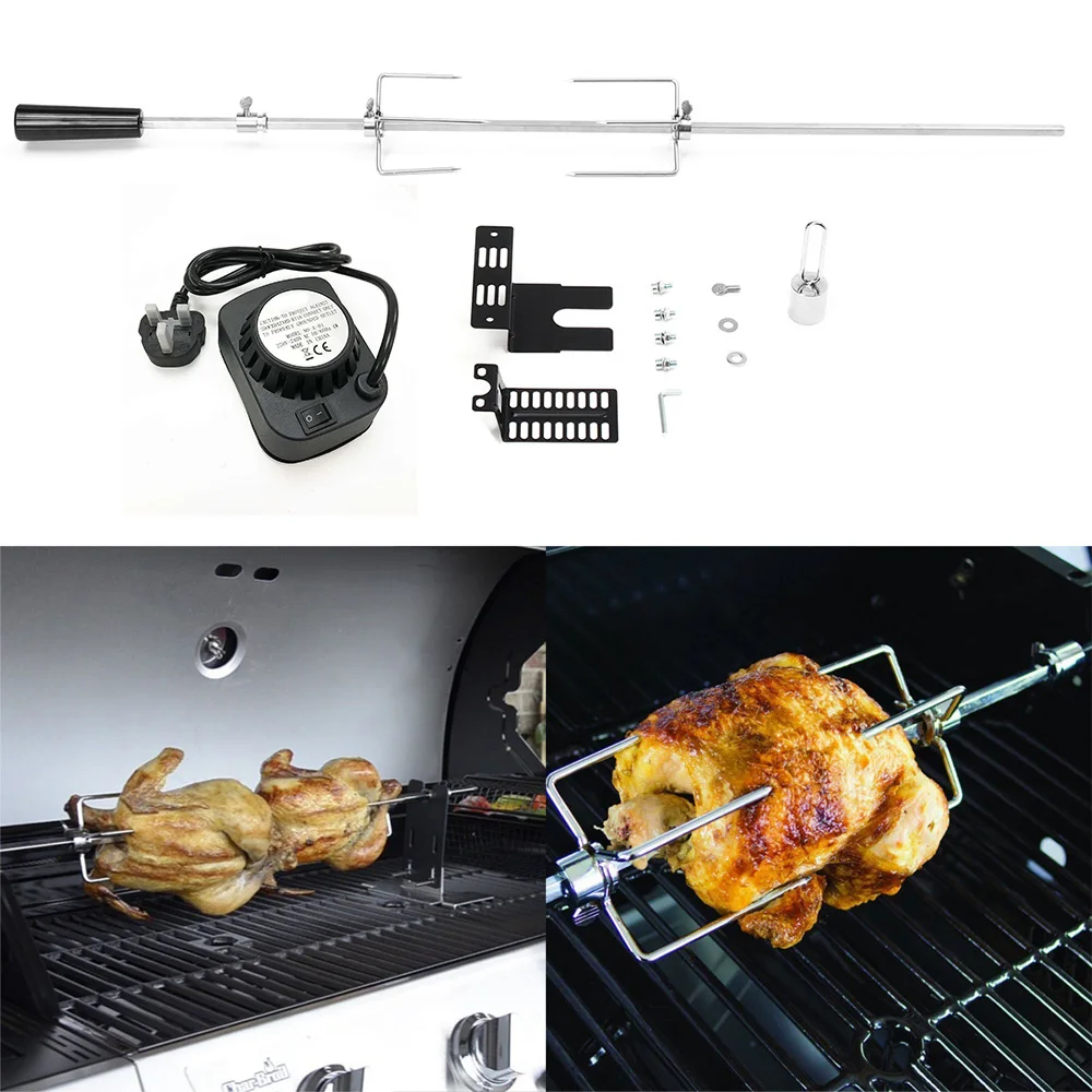 

Automatic BBQ Grill Rotisserie Electric BBQ Motor Roast Branch Metal Outdoor Camping Spit Roaster Rod Charcoal BBQ Pig Chicken