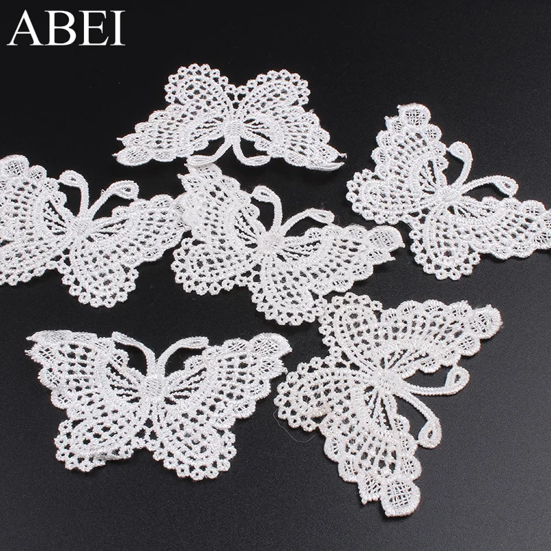 Embroidered Butterfly Appliques 10pcs lace sewing accessories lace accessories lace garment accessories clothing accessories sewing patches