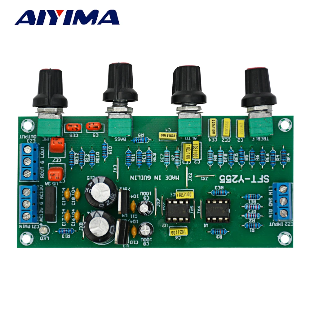

AIYIMA LM1036 N + NE5532 Preamplifier Board Tone Adjust Amplifier for HIFI Steroe Audio System