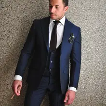 Костюм брендовый мужской костюм Slim Fit(пиджак+ брюки+ галстук+ жилет) с заостренным лацканом на одной пуговице Terno Masculino Свадебный Жених дышащий Удобный