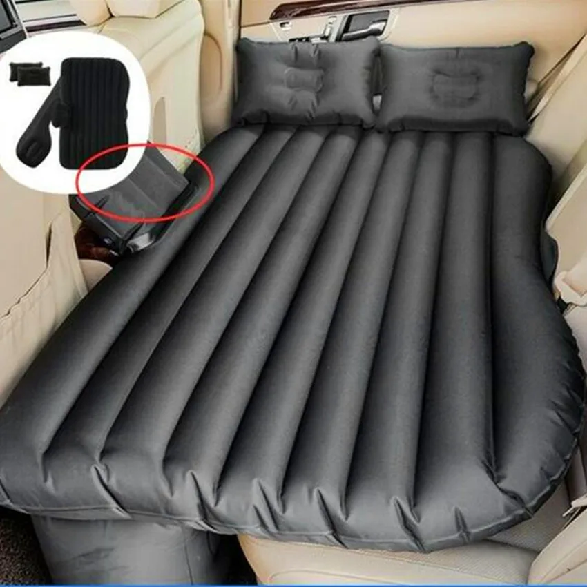 Мателас Voiture Gonflable чехол на заднее сиденье автомобиля надувной матрас для путешествий надувной матрас автомобильная кровать освещенная воздушная кровать - Название цвета: Черный