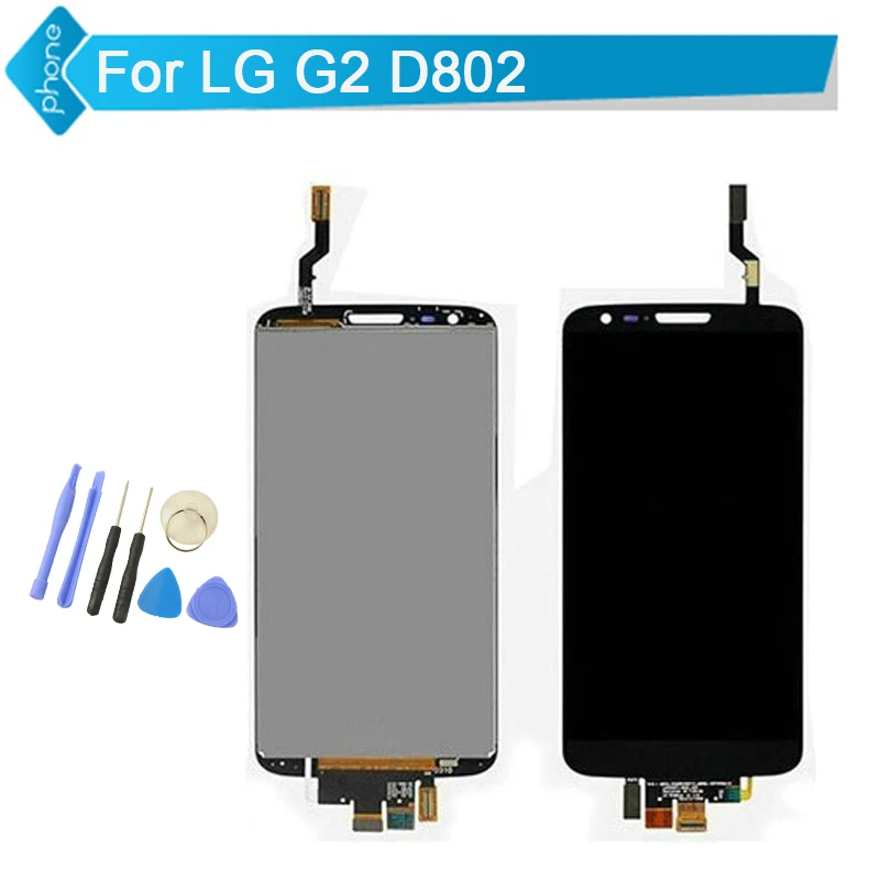 

LCD Display Touch Screen Digitizer Assembly For LG Optimus G2 D802 Black /White Free shipping