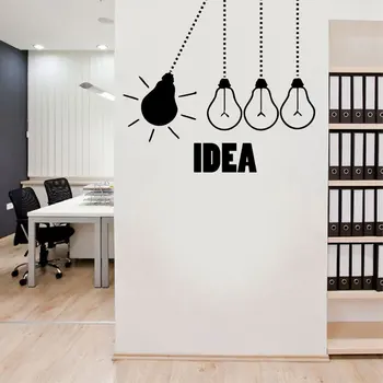

Light Bulb Office Wall Decal - light bulbs office vinyl wall decor graphics work idea creative creativity wall sticker- LZ25