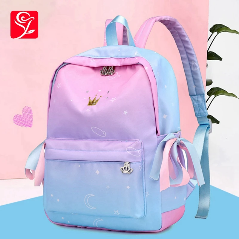 Large Capacity Backpack Women Preppy School Bags For Teenagers Female Nylon Travel Girls Bowknot | Багаж и сумки