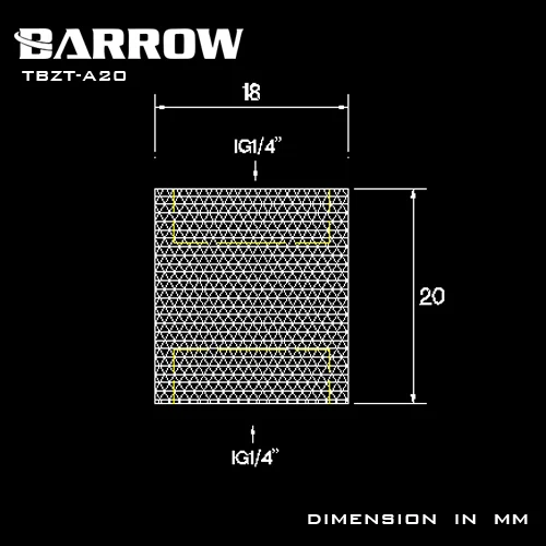 Курган G1/4 ''женский(удлинитель 20 мм) PC система водяного охлаждения водяное охлаждение фитинг TBZT-A20