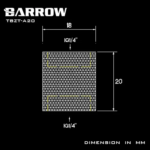Барроу G1 / 4 ''гнездо к гнезду (расширитель 20 мм) PC система водяного охлаждения