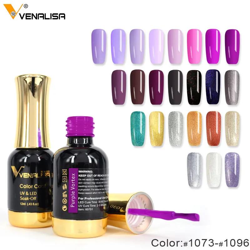 Gel Varnish Lacquer Nail Art DIY 111 Colors VENALISA Soak off Organic