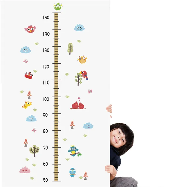 Colorful Hot Air Balloon Bird Tree Height Measure Wall Stickers For Colorful Hot Air Balloon Bird Tree Height Measure Wall Stickers For Kids Room Flower Plant Growth Chart Decal Poster Mural