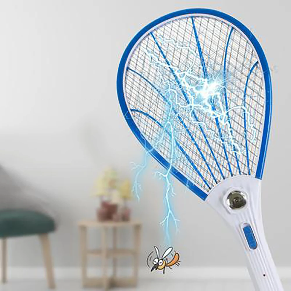 

1 PCS Mosquito Swatter Killer Household Electric Tennis Bat Handheld Racket Insect Fly Bug Wasp 2019 New