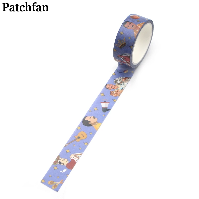 Patchfan Freddie Mercury Vintage singer 90s funny DIY Scrapbooking kid Adhesive washi Masking Tape Printed Pattern sticker A2153