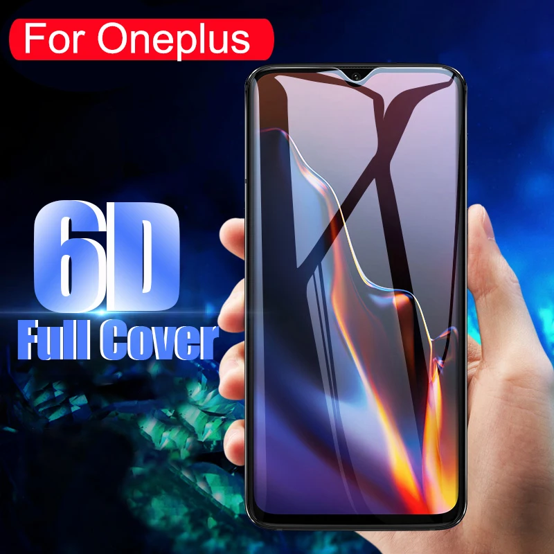 Закаленное стекло 6D для Oneplus 5 6 7T 1 + полное покрытие телефона 5T 6T 7 7T|Защитные