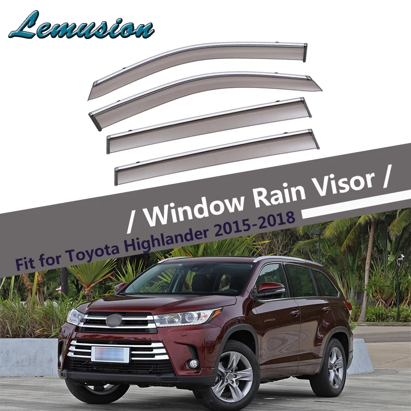 Козырек от дождя для Toyota Highlander XU50 2015 2016 2017 2018 4 шт. | Автомобили и мотоциклы