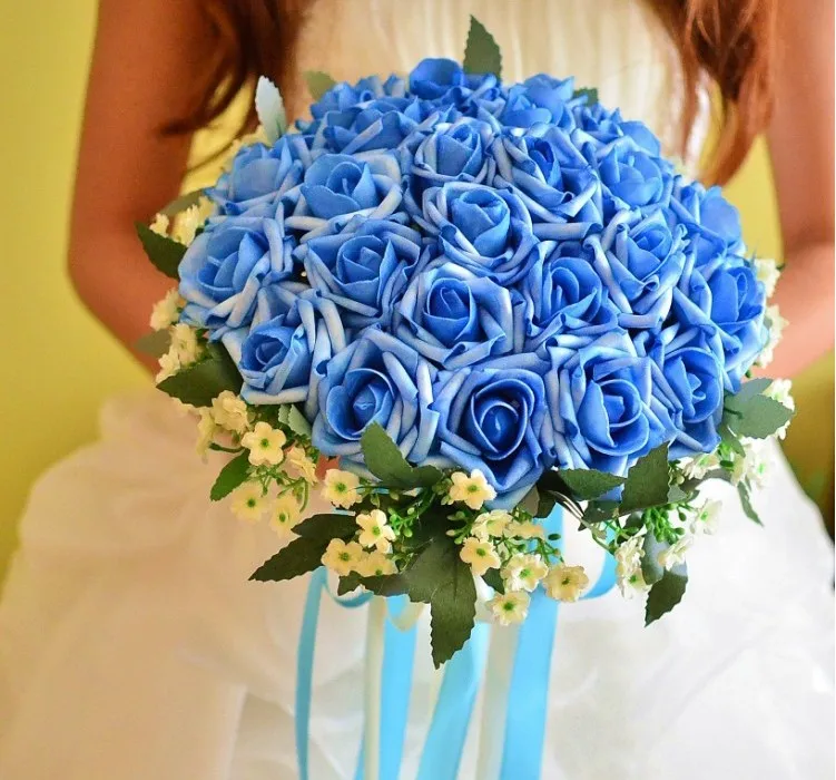 Горячая Распродажа, искусственные цветы розы для невесты, букет невесты, Прямая поставка, WQ002