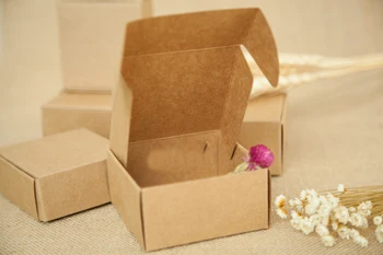 

30pcs 8.5*6*3cm Aircraft Brown Gift Packaging Kraft Paper Box For Jewelry\Wedding\Candy\Crafts\Handmade Soap Packing boxes