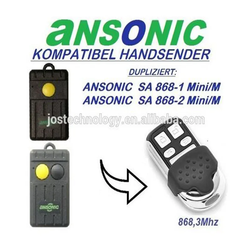 Ansonic SA868-1mini/M, SA864-2mini/M Замена клонирования пульт дистанционного управления Дубликатор 868 МГц Бесплатная доставка