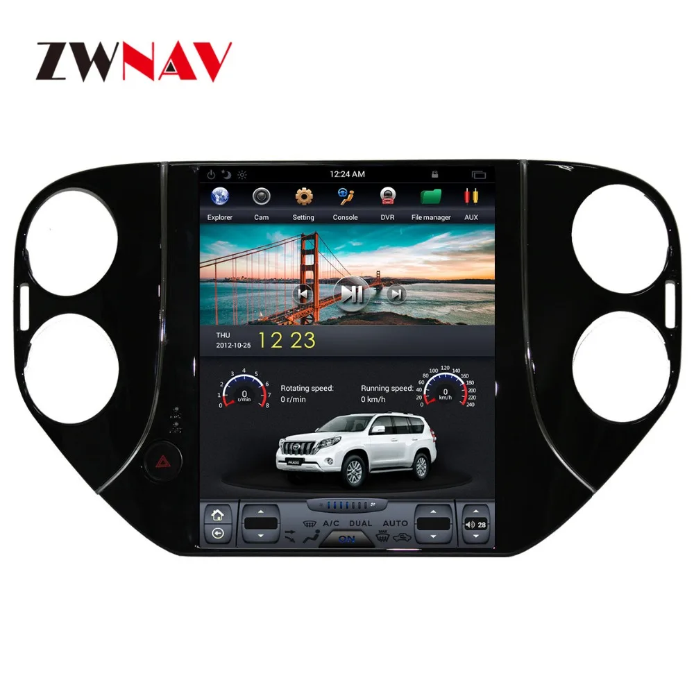

ZWNVA Tesla style Screen Newest Android 7.1 Car DVD Player GPS Navigation Radio Screen For Volkswagen VW Tiguan 2010 2011 - 2017