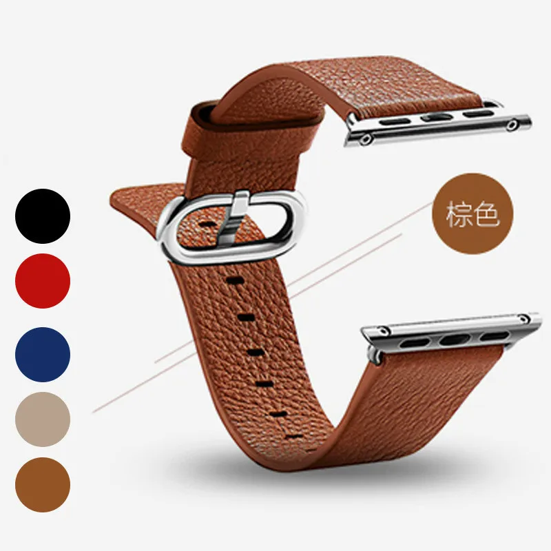 Ремешок из мягкой кожи высокого качества для часов Apple Watch Iwatch 5 4 3 2 Φ 38 мм/42