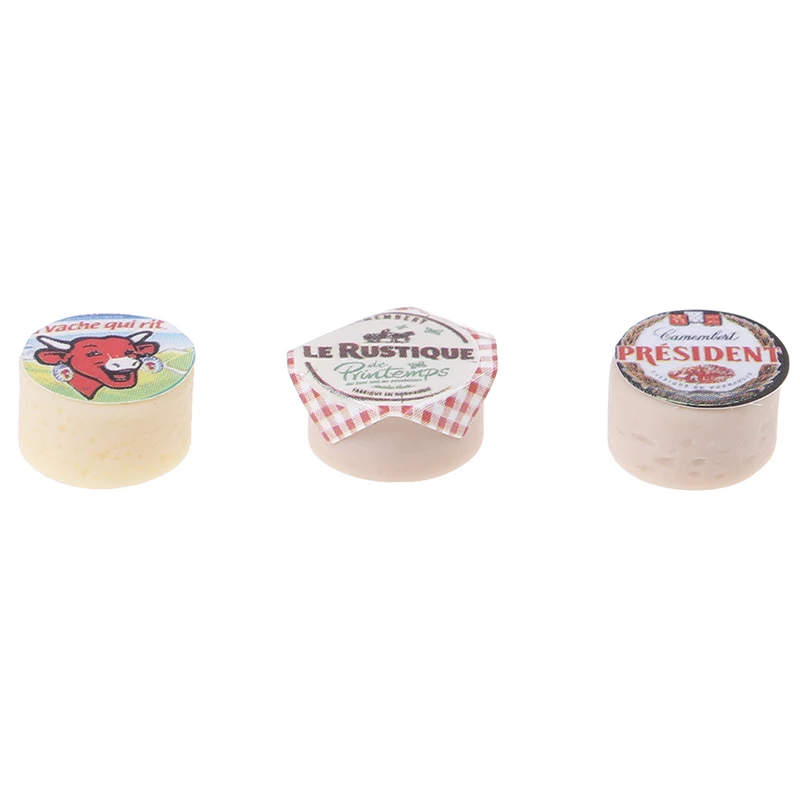 3Pcs Kids Gift Mini Cheeses for 1/12 Scale Dollhouse Simulation Miniature Kitchen Food Living Room Decoration Children Kids Toys