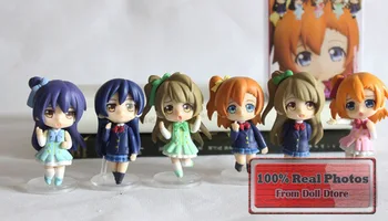 

6.5cm 7pcs/lot Japanese Anime figure kawaii Q version Love Live Cute girl doll action Figures X'mas Gift figure toy doll