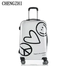 CHENGZHI 2" 24" дюймовый прекрасный Роскошные личность Rolling Чемодан Spinner чемодан путешествия сумки на колесах