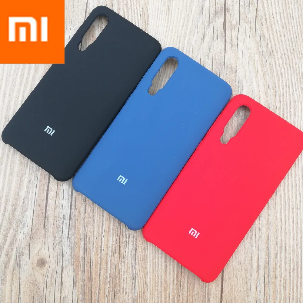 

Original xiaomi mi 9 Silky Soft-Touch Finish Case Back Liquid Silicone Protective Cover for MI9 with logo Anti-fall 6.39Inch