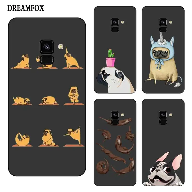 P157 Выдра и Мопс Черный силиконовый чехол для Samsung Galaxy J2 J3 J4 J5 J6 J7 J8 Pro Plus Prime 2018 2017 |