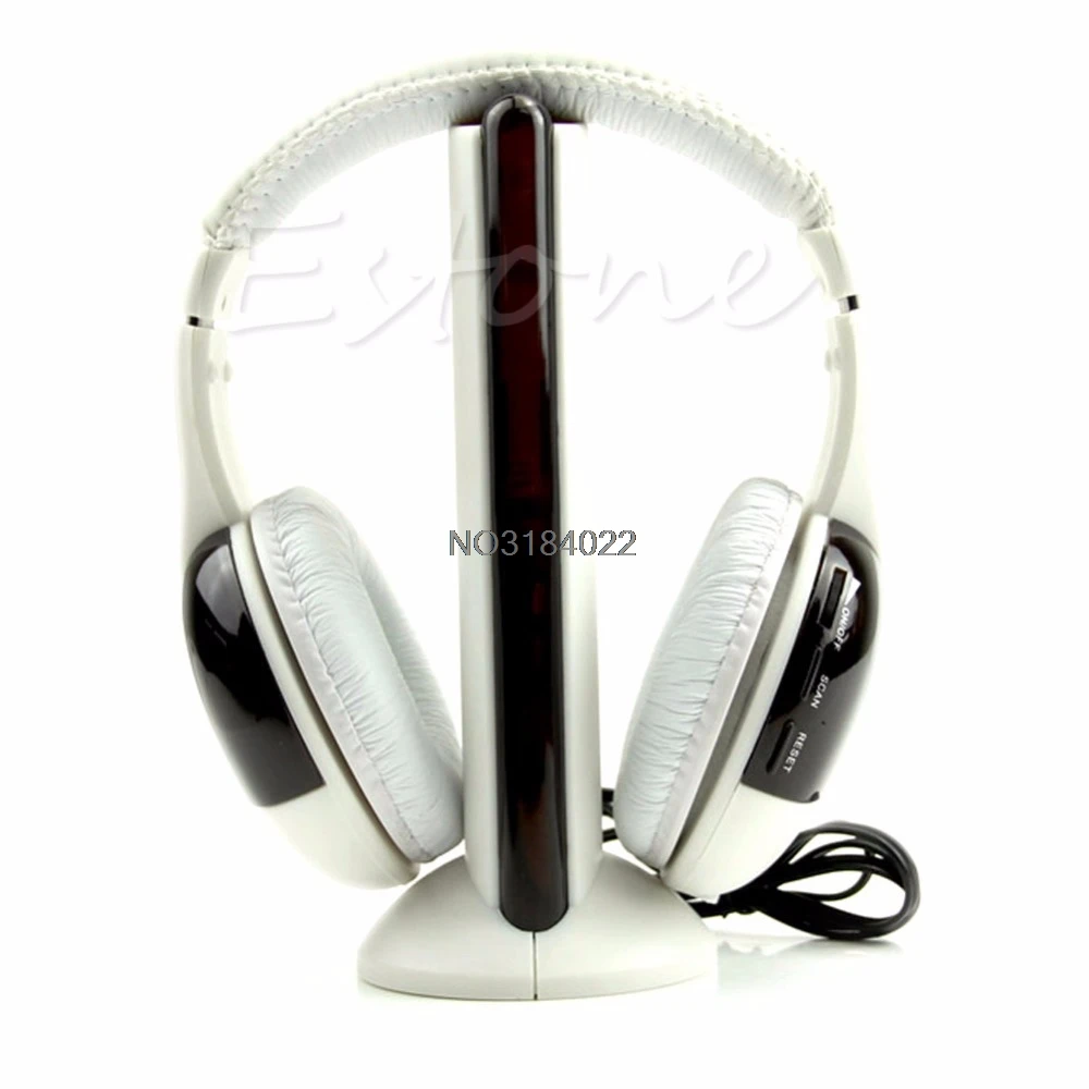 

1 PC New 5 in 1 Hi-Fi Wireless Headset Headphone Earphone for TV DVD MP3 PC