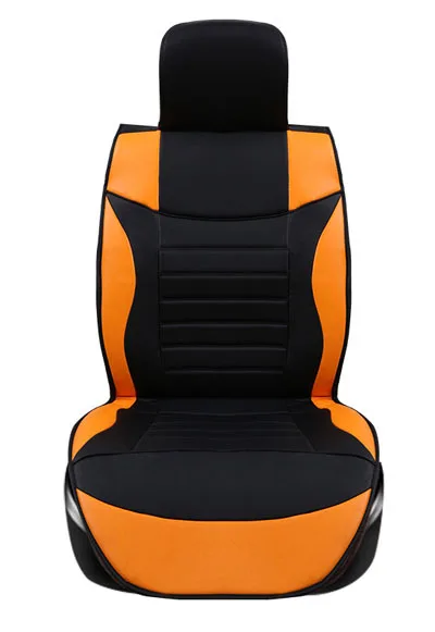Классические наборы подушек для автомобильных сидений 5 видов цветов Чехлы для автомобильных сидений из искусственной кожи для всех сезонов экологичный дизайн универсальные 5 сидений 6 шт./партия - Название цвета: Orange